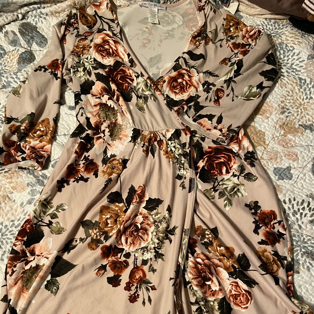 Floral cross over dress